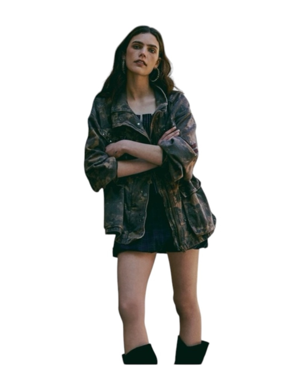 new FP x We The Free ❂ Arya Utility Camo Field Jacket ❂ Olive Camo Print ❂ XL - Picture 3 of 16